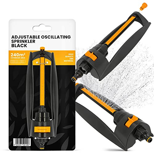 Arroseur carré de jardin - Arroseur de jardin de voiture - Arroseur oscillant à base de luge pondérée - Système d'arrosage automatique réglable pour plantes à gazon