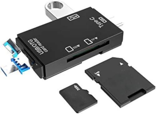 Kartenleser Speicherkartenleser Micro SD Card Reader USB 2.0 SD Kartenleser mit OTG und Type C Adapter