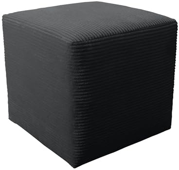 Kubus I Sitzwürfel Hocker Sitzhocker 45x45x45 cm Cordstoff Graphite grau