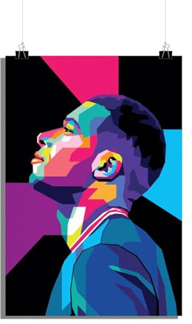25 Artstreet Kylian Mbappé Fußballstarposter - Mbappe Elite PSG Spielerplakat - Fussballposter - Mbappe Fanartikel - Hochwertigerposter - Fußballposter - Perfekt zum Einrahmen (60x90cm)
