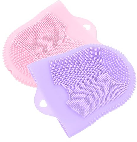 Housoutil 2stücke Silikon Gesichtsreinigungsbürste Weiche Gesichtspflege Massagetools Für Gründliche Reinigung Sanftes Peeling Ergonomisches Design Für Hauttypen