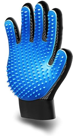 Small&Light Dog Grooming Glove/Pet Brush Glove Hair Removal Mess-free Grooming with 260 TipsDog, Cats, Rabbits & Horses with Long/Short/Curly Hair, Right Hand