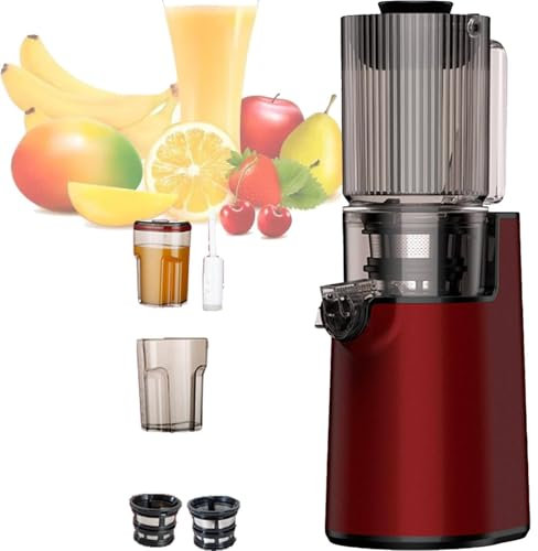 WJWWO Spremiagrumi a Freddo da 200 W, spremiagrumi Professionale a Bassa velocità, spremitore separatore di polpa Staccabile, Alimentazione Automatica Facile da Pulire.,A