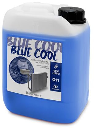 ErrecHome Blue Cool, Líquido de Radiador Azul Concentrado, Anticongelante G11 con paquete inhibidor NAP FREE, 5 Litros
