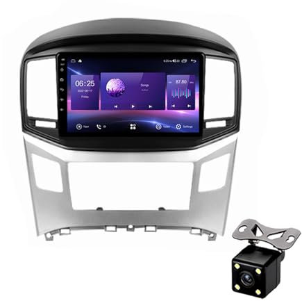 ZhiQin 4+32g,Autoradio Android 12 Stereo Auto Radio GPS Navigation per Hyundai H1 2015-2018 9 Pollici Bluetooth Ricevitore FM Supporto WiFi/SWC/2 Porte USB+Fotocamera Posteriore