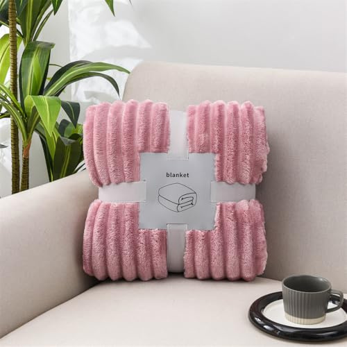 DOTBUY-SHOP Coperta Pile, Spesso Flanella Singolo/Matrimoniale Coperta, Fluffy Morbida e Calda Coperta Matrimoniale, Lavabile Coperta Pile Matrimoniale Coperta Divano (Rosa,70x100cm)