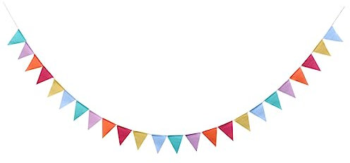 KOMBIUDA 6m Buntes Wimpelbanner Aus Leinen Dreiecksfahnen Für Hochzeiten Geburtstagsfeiern Babypartys Und Jubiläen Stilvolle Dekoration Für Unvergessliche Anlässe