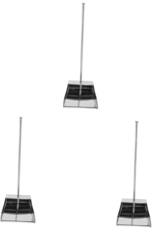 Didiseaon Stainless Steel Heavy Duty Garbage Shovel Long Handled Outdoor Indoor Stand up Dustpan for Lobby Cleaning Giant Scooper