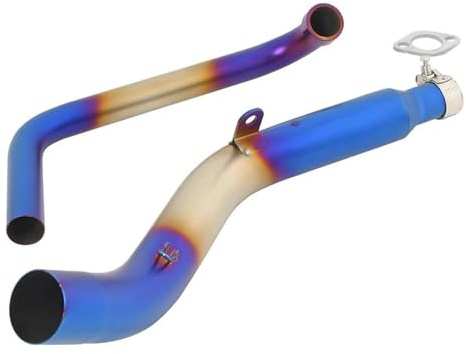 Terminal silencer accessories Motorcycle Exhaust System Front Center Link Pipe Connection 51mm Muffler Slip On For Zontes ZT125 U1 G1 Z1 Z2 2021 2022(Blu)
