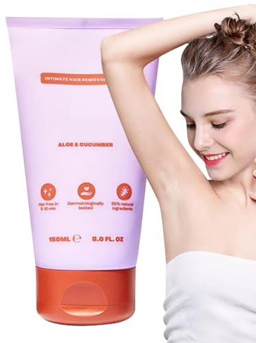 Bye Bye Bush Removal Cream, 150ml Crema Depilatoria Bye Bye Bush, Cremas Depilatorias íntimas Para Cara Piernas Axilas Vello Corporal, Suav e Producto Depilatorio Nutritivo Para Mujeres Y Hombres