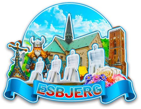 Orlybar Esbjerg Dänemark Kühlschrankmagnet aus Holz, 3D-Sehenswürdigkeiten, Reise-Sammelstück, Souvenirs, Dekoration, handgefertigter Kühlschrankmagnet -6218