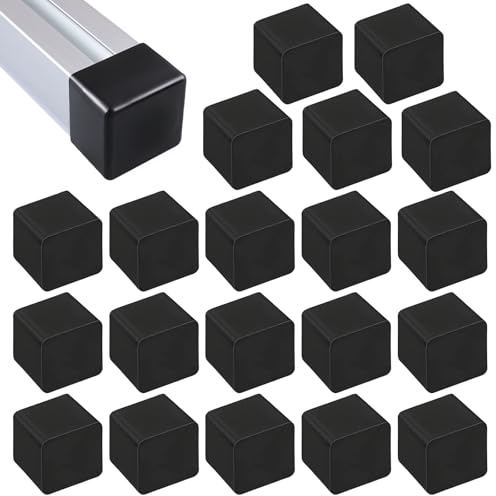 20 Stück Endkappen 40x40mm Solarschiene Aluprofil, Quadratische Rohreinsätze, Schützen Solarmodul Halterung Montageschiene, Vierkantrohreinsätze Endkappe Abdeckkappe für Montageprofil (Schwarz) | Schützen Solarmodul Halterung Montageschiene, Vierkantrohreinsätze Endkappe Abdeckkappe für Montageprofil (Schwarz)