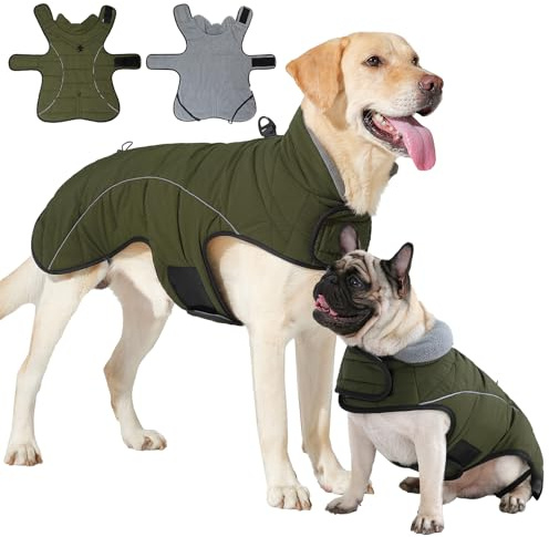 HEYWEAN kappa hund vattentät hundrock varm vinter hundjacka fleece hundpullover vinterrock med D-ring reflekterande hundrock med kardborreband vinterjacka små medelstora stora hundar