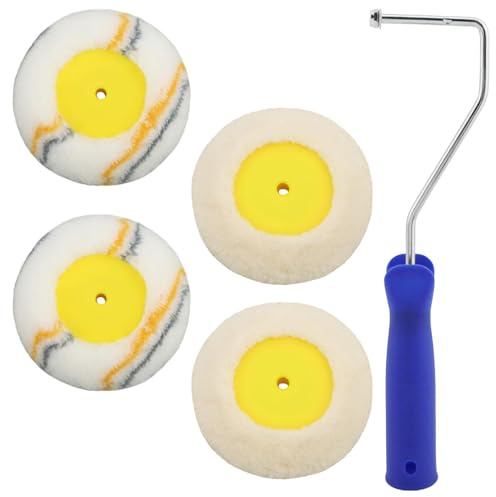 Corner Paint Roller - 4pcs Drywall Corner Roller Tool, Corners Edger Painting Rollers Kit for Drywall Mud and Paint Application(Dual-Head)