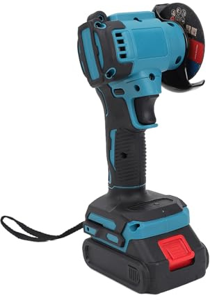 Sunydog Amoladora Angular Pequeña, 21 V, Pulidora Eléctrica Inalámbrica con 2 Baterías para Cortar Madera y Acero (Enchufe europeo de 100-240 V.)