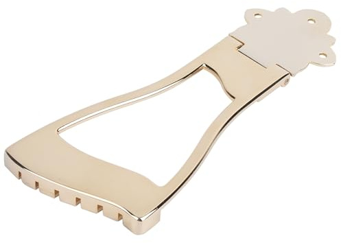 POENVFPO Metallsteg-Saitenhalter für Archtop-Jazzgitarre, Professionelles Ersatzteil, Glatte Oberfläche, Tragbares Musikzubehör