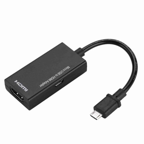 VBESTLIFE Adaptateur Micro USB vers HDMI, Vidéo HD 1080P, Son Stéréo à 8 Canaux avec Transmission de Signal Stable, pour Téléphone Android vers TV