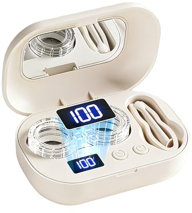 Contact Lens Cleaner - Ultrasonic Contact Lens Cleaner, Eye Lenses Cases | 3.54 X 2.32 X 1.34in Best and Ideal for Gym Sports Running Fitness Outdoor Travel Office Hotel Advanced Ultrasonic Technology