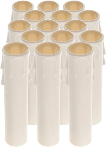 Chandelier Candle Covers 45-Pack Plastic Wax Drip Sleeves, Protective Covers for Chandelier Socket