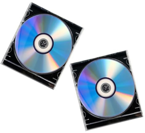 ULDIGI Discos CD-r Vírgenes Grabables 700 Megabytes 80 Minutos con Estuche, 2 Unidades para Grabación de Música, Datos y Vídeo, Compatible la Mayoría de Grabadoras DVD/CD,