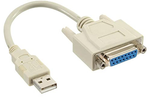 InLine 33101 USB Adapter Kabel, USB Stecker A auf 15pol Buchse