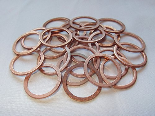 100 Stück Kupferringe/Dichtringe/Dichtung Kupfer 21x26x1,5 mm Din 7603 Form A