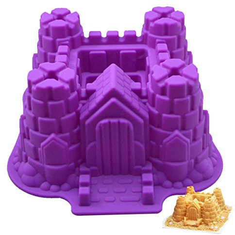 OUNONA Silikon Saking Formen/Kuchenform/Fondant Mold/Schokolade S¨¹igkeiten Seifenform 3D Schloss Form f¨¹r Kinder Weihnachten Geburtstagstorte Dekoration (zufllige Farbe)
