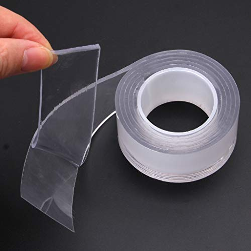 YUYUE21 Cinta adhesiva reutilizable de silicona universal antideslizante de doble cara para pared