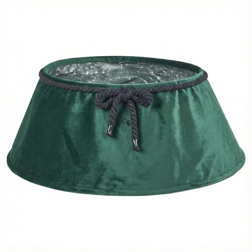 Christmas Velvet Tree Skirt Floor Base Cover Decor Mat Home Ornament (Green)
