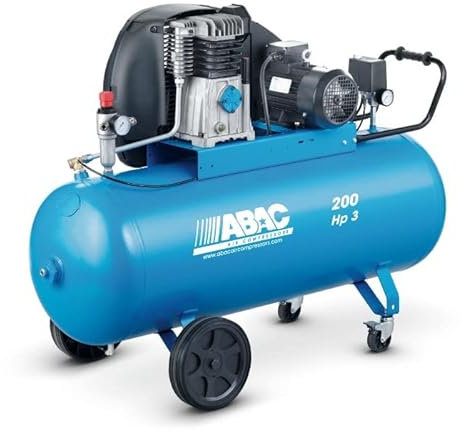Abac - Compresseur à piston 3CV 400V Triphasé 10 bar 200L Direct - PRO A39B 200 CT3 ABAC