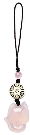 1stück Kreativer Handy-anhänger Aus Natürlichem Chalcedon Rosa Cartoon-telefonanhänger Für Frauen Für Schlüssel Tasche Rucksack Und Handyschmuck Einzigartiges Jeden Anlass