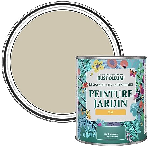 Rust-Oleum Peinture Verte Résistante à l'humidité pour Jardins, Finition Mate - Sauge Argentée 750ml
