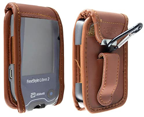caseroxx Ledertasche mit Gürtelclip für Freestyle Libre 1/2 / 3/14 Day