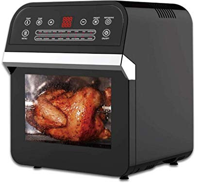 SXSGSM Freidora de Aire, 16 en 1, Horno de encimera, Tostador, asador, deshidratador con Pantalla táctil Digital LED, sin BPA, Accesorios incluidos, 12 L 1600 W, Juego estándar útil The New