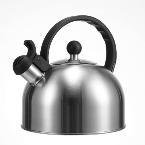 ACTIV CUISINE Bollitore a induzione da 2,5L Bollitore fischiante Teiere in acciaio inox per stufe a tutto fuoco (Grigio)