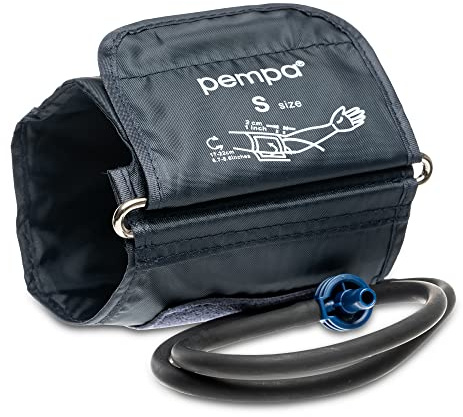 PEMPA Manguito Tensiometro para BP100 para Uso Fácil en el Hogar | Reemplazo Pequeño Brazalete Tensiometro para Monitor de Presión Arterial | Tamaño S (17-22 cm)