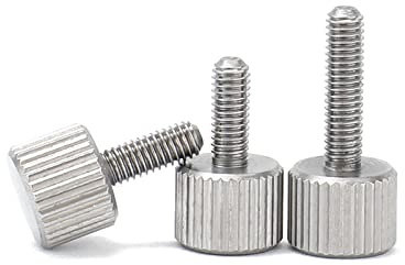 DookAa Rändelschrauben, Klemmknopf, 2/5 Stück M2 M2,5 M3 M4 M5 M6 Rändelschrauben aus Edelstahl 304, einfacher Typ, Rändelkopf, manuelle Einstellschrauben, M4 (Color : M2, Size : 10mm (5pcs))