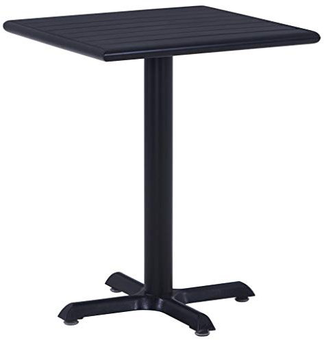 ULUYYUC Bartisch Tisch Beistelltisch Hölzern Esstisch Gartentisch GartenGartentisch Schwarz 60x60x75 cmgeeignet für Balkone, Terrassen und Laubengänge