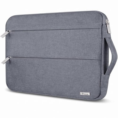 Voova Laptop Sleeve Case 14-15 Inch with Handle, Waterproof Slim Computer Cover Bag Compatible with MacBook Air M2/M3 15, MacBook Pro 15, 15” Surface Laptop 5/4, Hp chromebook 14,Grey