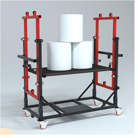 Scaffolding Platform Electric Elevator Non-Slip Scaffold Lift Table, Mobile Scaffolding Lifting Operation Platform Ladder, for Ceiling Cleaning, Painting, Indoor Outdoor Construction Mobile Scaffoldin