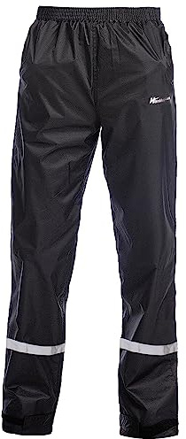 Men's Rain Pants Waterproof Lightweight Packable Windproof Rain Over Pants Hiking Fishing Outdoor Trousers(Carbon Black,X-Large)