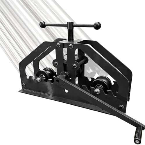GYQSSD Metallrohrbiegemaschine 1-1/4 bis 2 Rundwalzen-Stretcher-Schrumpfer – Manueller Metallrohr-Kerb-Stretcher zum Biegen von Stahl-Aluminium-Kupfer-Rohrkabeln