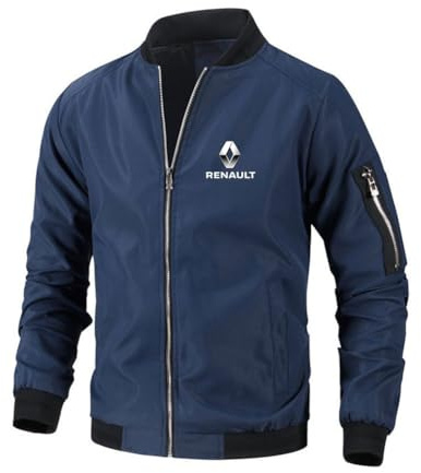 HYFZXWX Veste bomber légère Ren-ault pour hommes coupe-vent coupe ajustée manteau actif vêtements d'extérieur fitness/C/XL
