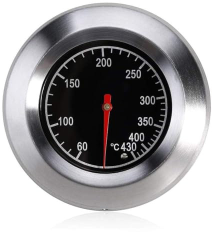 Yewseas Thermomètre Grille-Pain en Acier Inoxydable pour Barbecue et Fumage 60-430℃/100-800℉ avec Chariot