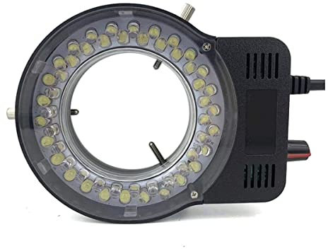 Mikroskop Mikroskop LED Ringlicht Illuminator Lampe Industrie Monokular Binokular Trinokular Stereo Video Mikroskop Objektiv Kamera Lupe(Nero)