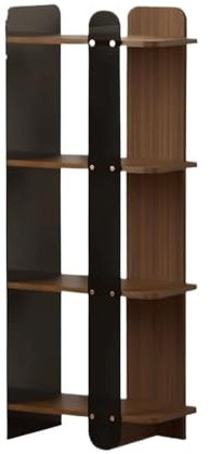 Büroschrank Offenes Aufbewahrungs-Bücherregal mit Kunststoff-Seitenwänden, mit freistehendem Organizer-Rack aus Density Board, for Wohnzimmer, Büro, Arbeitszimmer, Ausstellungsregal Modernes Büromöbel