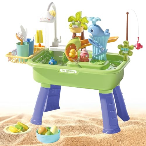 Yaztauho Wassertisch - Kinder Aktivität Sensorik Spielset | Interaktives Lernspielzeug Mit Pumpe Für Draußen Fördern Hand-Auge-Koordination