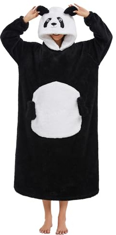LATH.PIN Hoodie Decke Tragbare Verlängert Übergroße Oversized Pullover Tragbare Deckenhoodie Gemütlicher Decken-Sweatshirt mit Ärmeln und Riesigen Taschen für Erwachsene Unisex