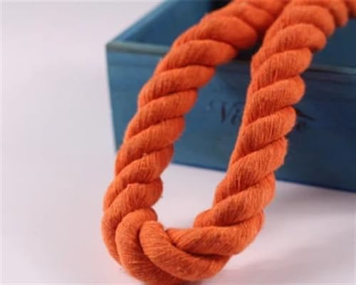 RUHTEUO 20 mm, 3 Anteile, gedrehte Baumwollschnur, rund, dick, gewebt, for Taschen, Heimtextilien, Dekor, Fadenschnüre(Orange)