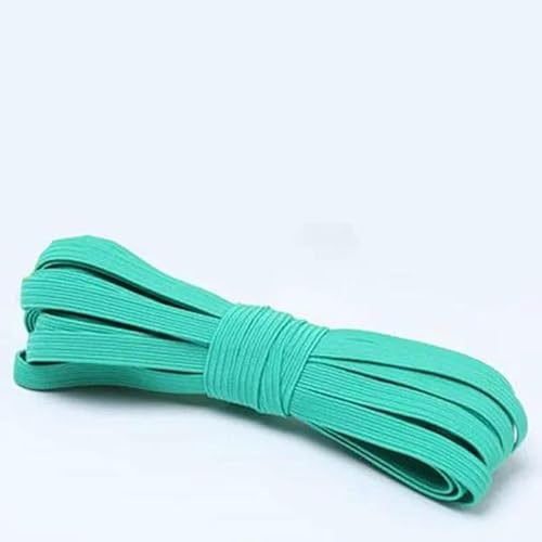 Bandas elásticas redondas de alta elasticidad de colores, 6 mm, cuerda de goma, cinta de licra, banda para la cintura, accesorio para prendas de vestir, 5BB5627, verde juvenil, 6 mm, 5 m